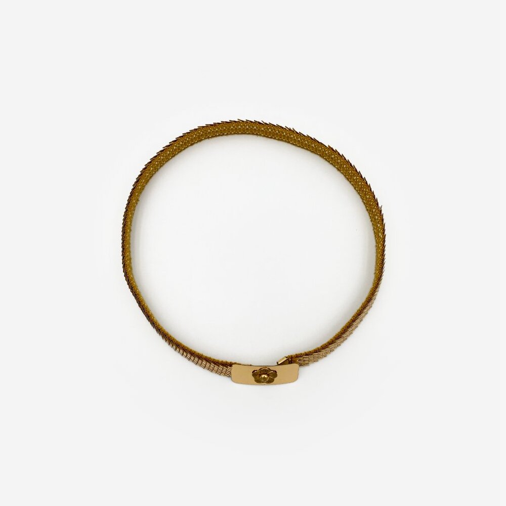VINTAGE (c.1970) | Gold Plated Fish Scale Belt | GOOD! - Picture 3 of 6